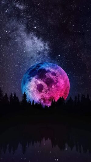  بک گراند ماه نصفه