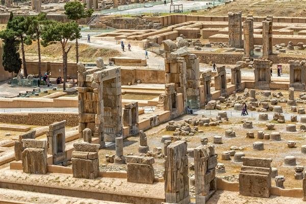 عکس تخت جمشید در زمان هخامنشیان
