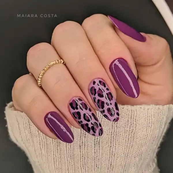  طرح ناخن پلنگی صورتی