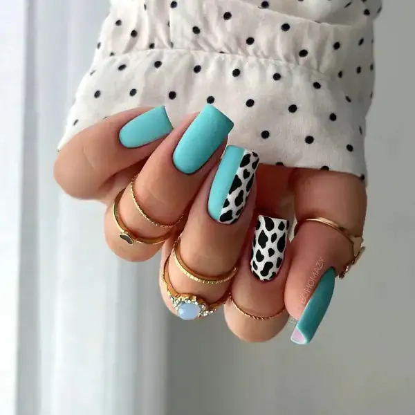  طرح ناخن پلنگی قهوه ای