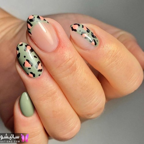  طرح ناخن پلنگی بنفش