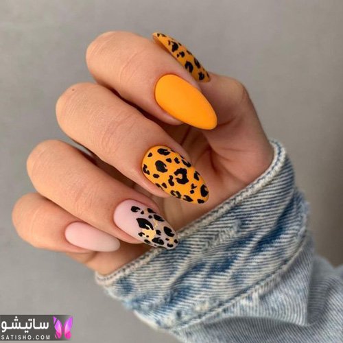  طرح ناخن پلنگی بنفش