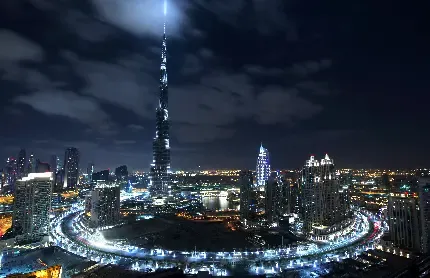  عکس شهر در شب از بالا