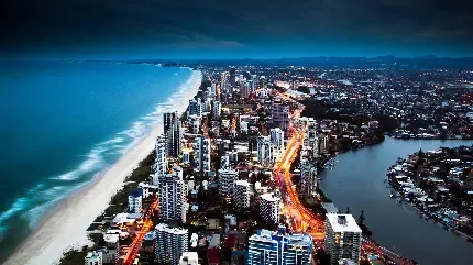  عکس شهر در شب با کیفیت
