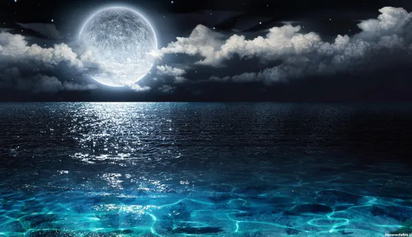  عکس شب مهتابی عاشقانه