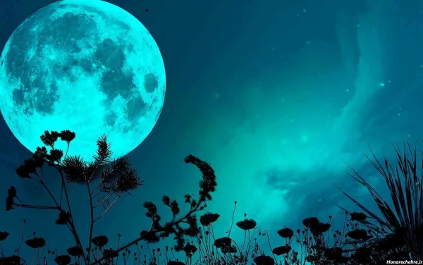 عکس ماه در شب واقعی از نزدیک