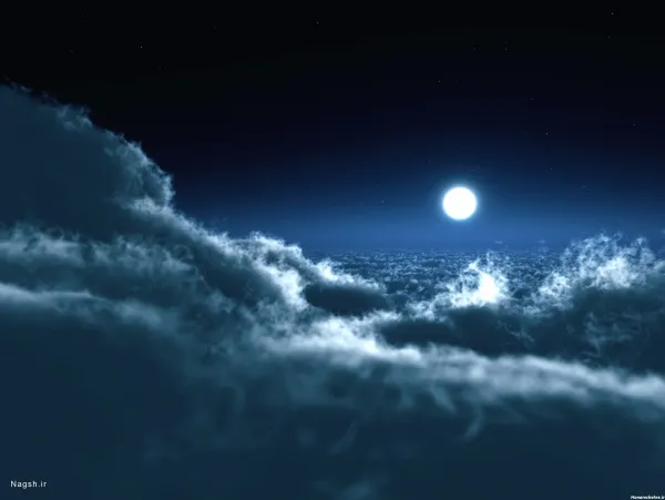 عکس ماه در شب واقعی از نزدیک