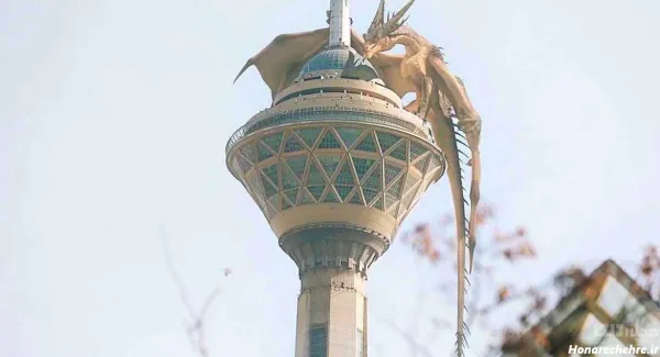  عکس برج میلاد تهران در شب