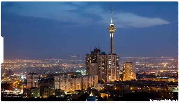  عکس برج میلاد تهران در شب