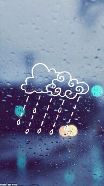  عکس باران روی شیشه ماشین در شب