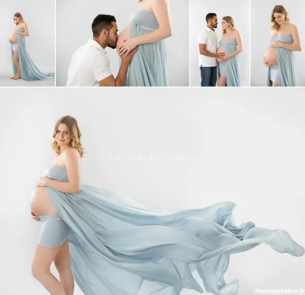 ژست عکس بارداری با همسر
