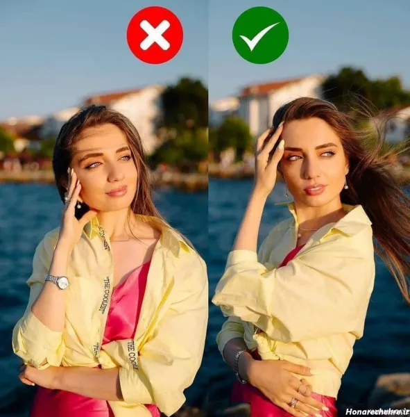  ژست عکس ایستاده در طبیعت