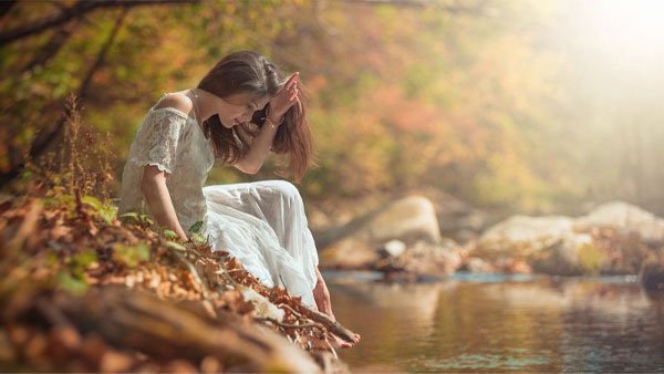  ژست عکاسی در باغ