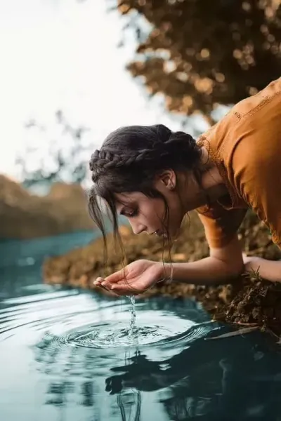  ژست عکاسی در طبیعت تابستان