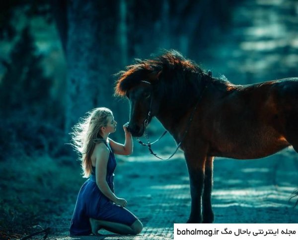 عکس دختر با اسب برای پروفایل