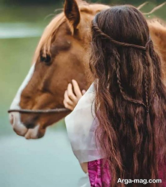  عکس اسب و دختر عاشقانه