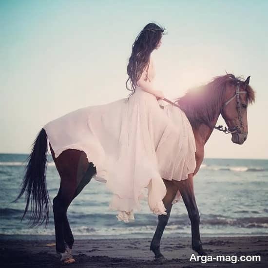  عکس اسب و دختر عاشقانه