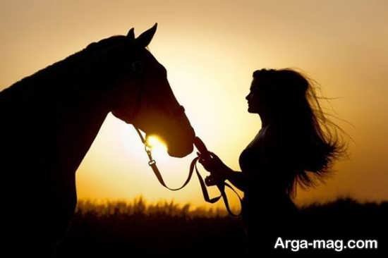  عکس اسب و دختر عاشقانه