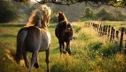 عکس دختر با اسب مشکی