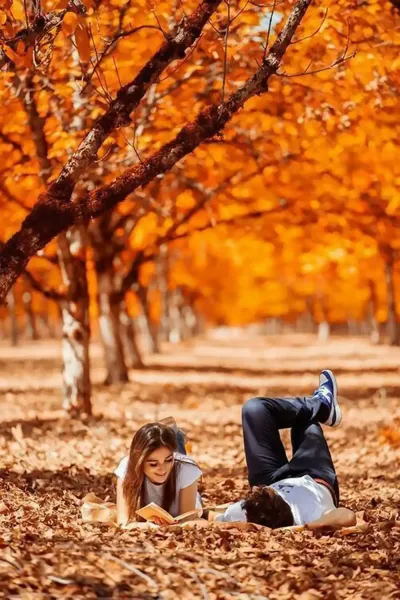 عکس دونفره پاییزی اینستاگرام