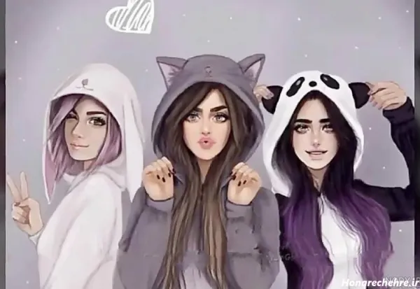  عکس سه نفره برای پروفایل دخترانه