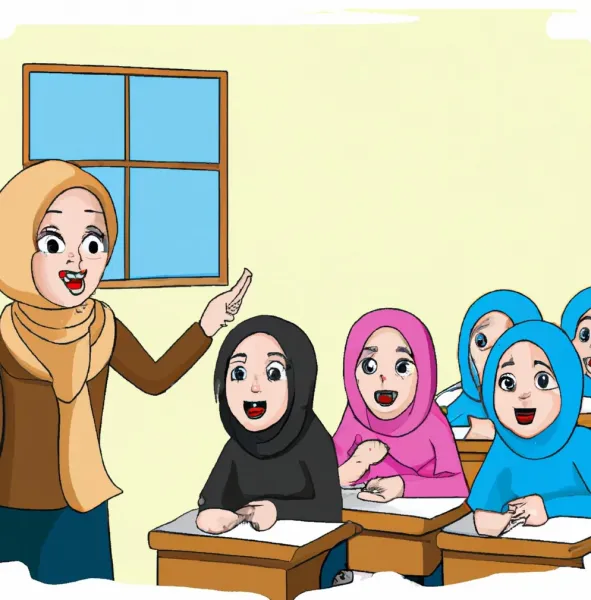  عکس کارتونی معلم با حجاب