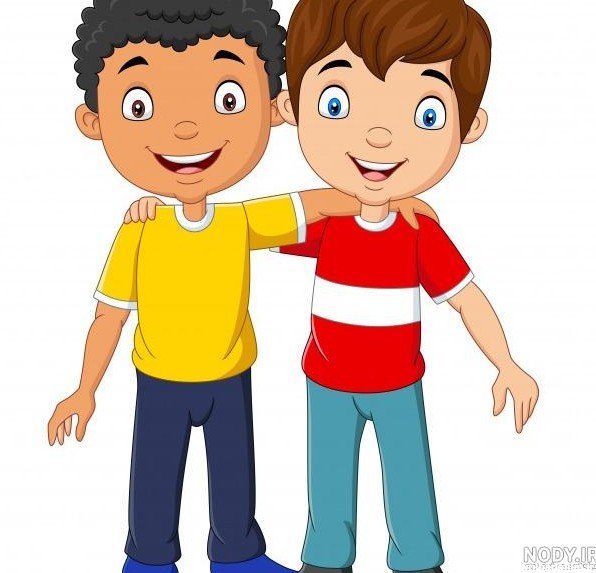 عکس کارتونی پسر بچه مو فرفری