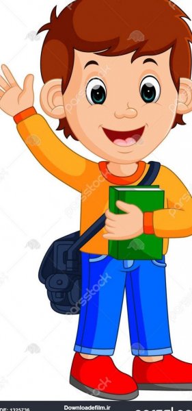 عکس کارتونی پسر بچه مو فرفری