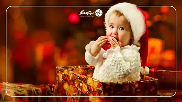  بک گراند کریسمس نوزاد