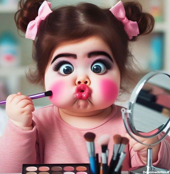  عکس دختر تپل کارتونی