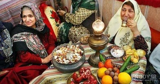  عکس شب یلدا با لباس سنتی