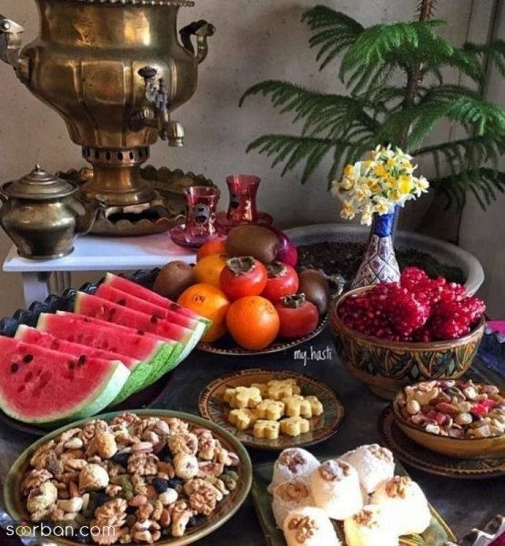 عکس تزیین شب یلدا سنتی