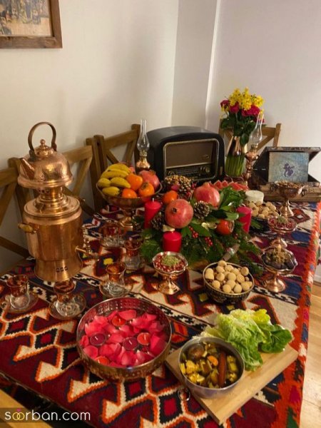  عکس تزیین شب یلدا سنتی