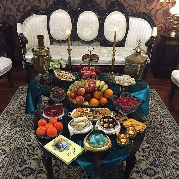 عکس یلدای لاکچری میز پذیرایی