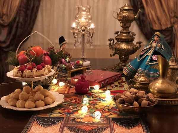  عکس میز یلدایی عروس