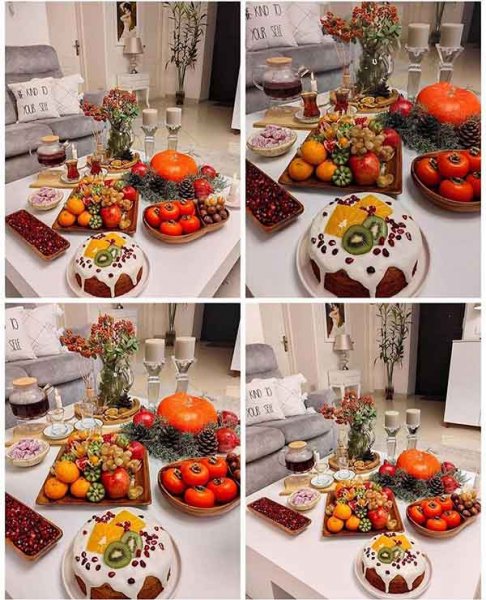  عکس میز یلدایی عروس