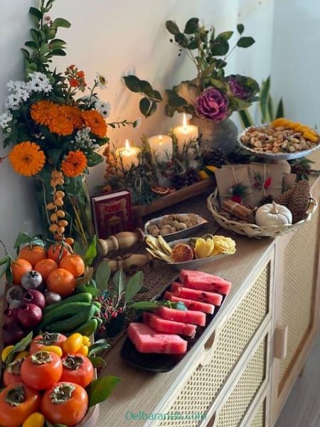 عکس چیدمان میز یلدا