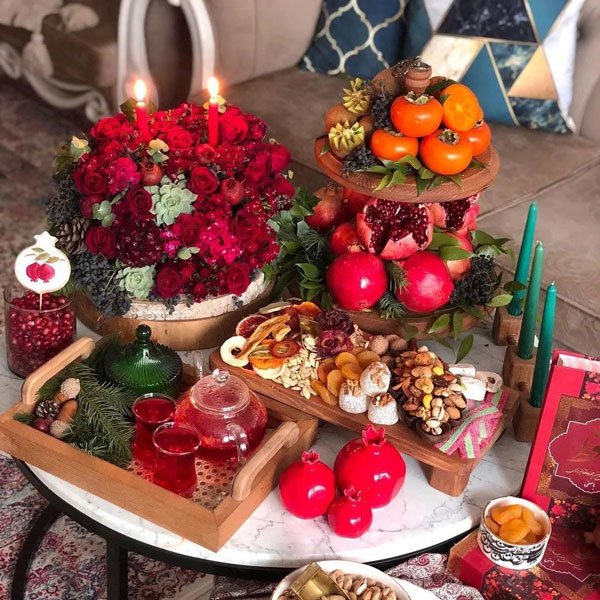  عکس میز شب یلدا لاکچری