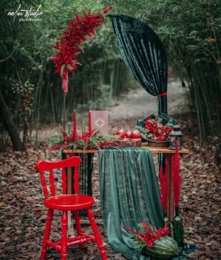 عکس میز شب یلدا عروس