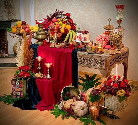  عکس میز شب یلدا عروس