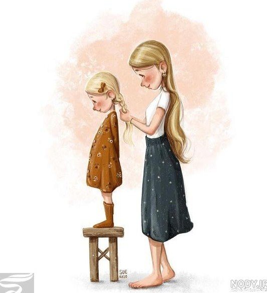  عکس مینیمال مادر دختری