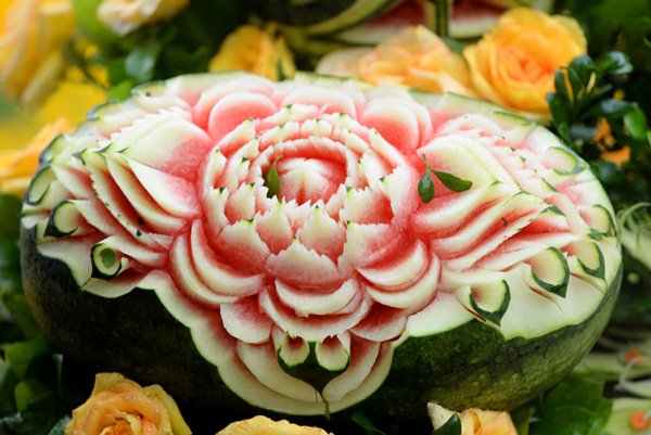  عکس هندوانه تزیین شده شب یلدا