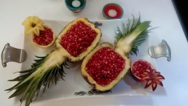  تزیین انار ساده برای مدرسه
