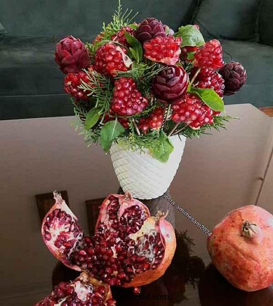  تزیین انار شب یلدا