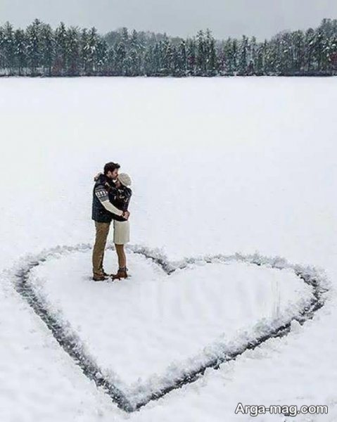  پروفایل برفی عاشقانه