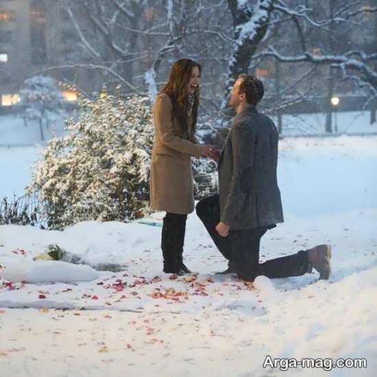  پروفایل برفی عاشقانه