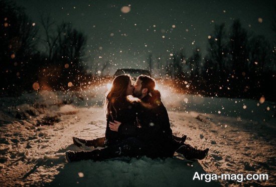  پروفایل برفی عاشقانه