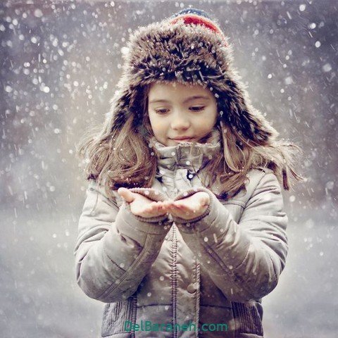  عکس دخـتر ایرانی در برف برای پروفایـل
