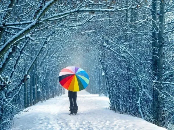  عکس دخـتر زیر برف برای پروفایـل
