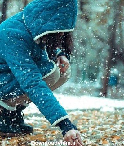  عکس دخـتر غمگین در برف